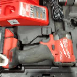 AS-IS MILWAUKEE M18 FUEL 18V Lithium-Ion Brushless Cordless Hammer Drill and Impact Driver Combo Kit (2-Tool) with 2 Batteries