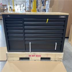 DALLAS LOCATION- HUSKY 62 IN. 14 DRAWER MOBILE WORKBENCH ADJUSTABLE TOP MATTE BLACK