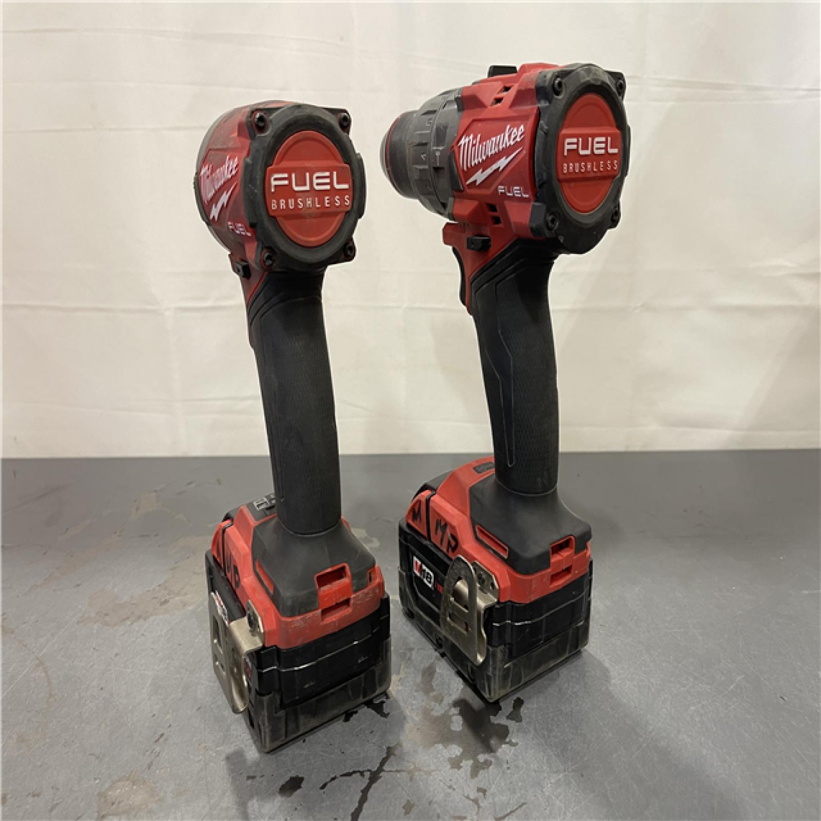 AS-IS - MILWAUKEE FUEL 18V Lithium-Ion Brushless Cordless Hammer Drill and Impact Driver Combo Kit