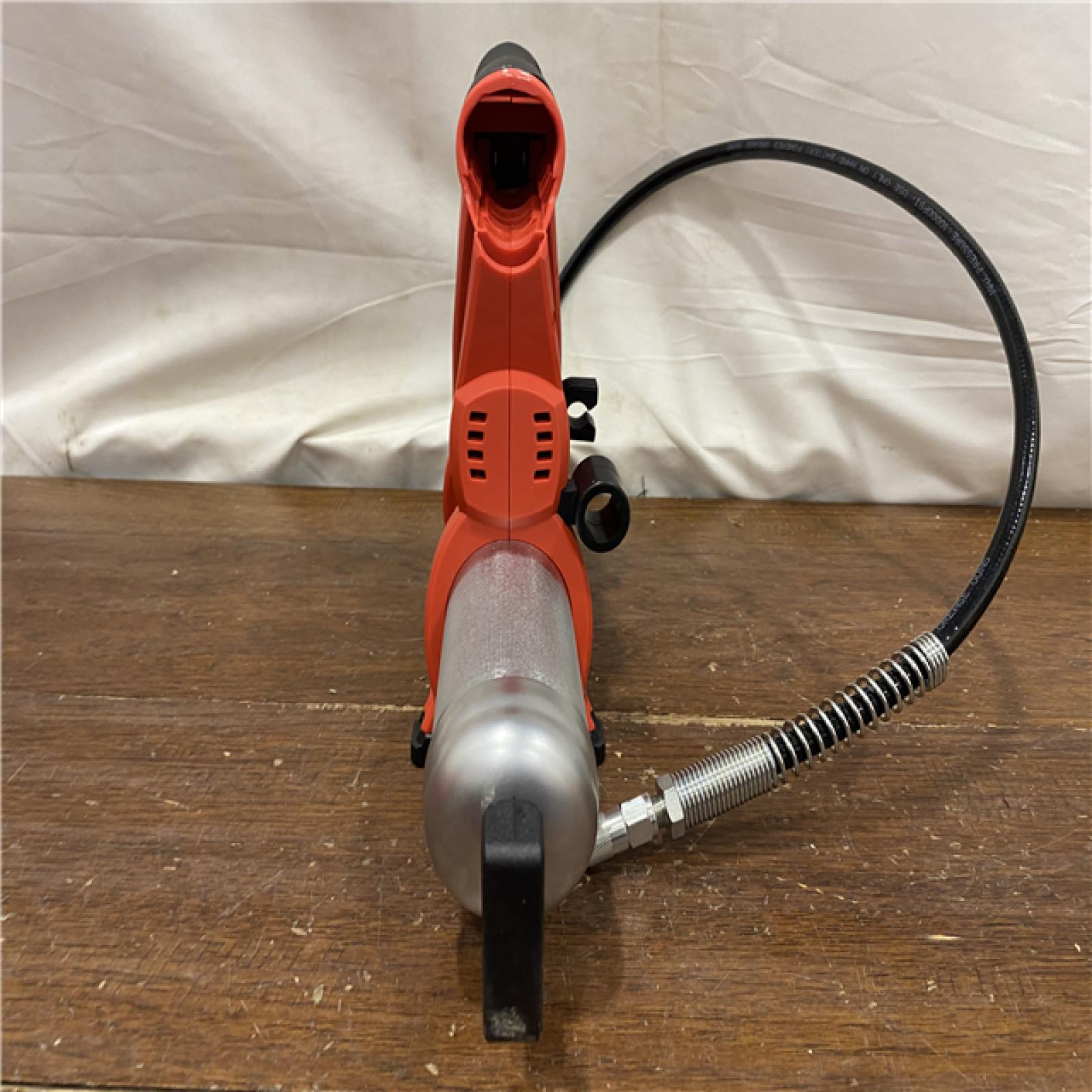 AS-IS Milwaukee Tool 10,000 PSI 14 Oz Battery-Operated Grease Gun - 48 Flexible Hose, 31 Strokes/oz | Part #2646-20