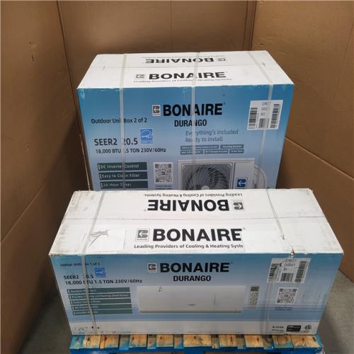 CALIFORNIA AS-IS NEW BONAIRE DUCTLESS MINI SPLIT HEATING AND COOLING UNIT