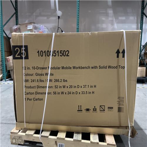 DALLAS LOCATION- AS-IS HUSKY 52 IN. 10-DRAWER MODULAR MOBILE WORKBENCH