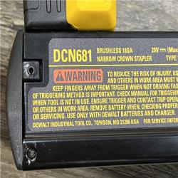 AS-IS DEWALT 20V MAX XR Lithium-Ion Cordless 18-Gauge Narrow Crown Stapler Kit