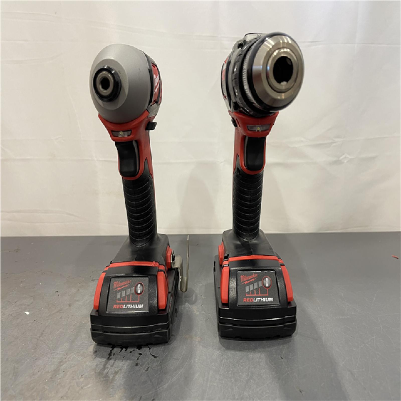 AS-IS - Milwaukee 18V Cordless Brushed 2-Tool Drill/Driver and Impact Driver Kit