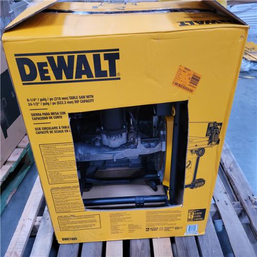 CALIFORNIA AS-IS DEWALT 8-1/4 /PULG/PO (210mm) TABLE SAW WITH 24-1/2 /PULG/PO (622.3mm) RIP CAPACITY
