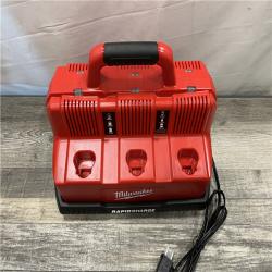 AS-IS Milwaukee 12-Volt/18-Volt Lithium-Ion Multi-Voltage 6-Port Sequential Rapid Battery Charger