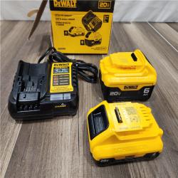 AS-IS DEWALT 20V MAX Lithium-Ion 6.0Ah and 4.0Ah Battery and Charger Starter Kit