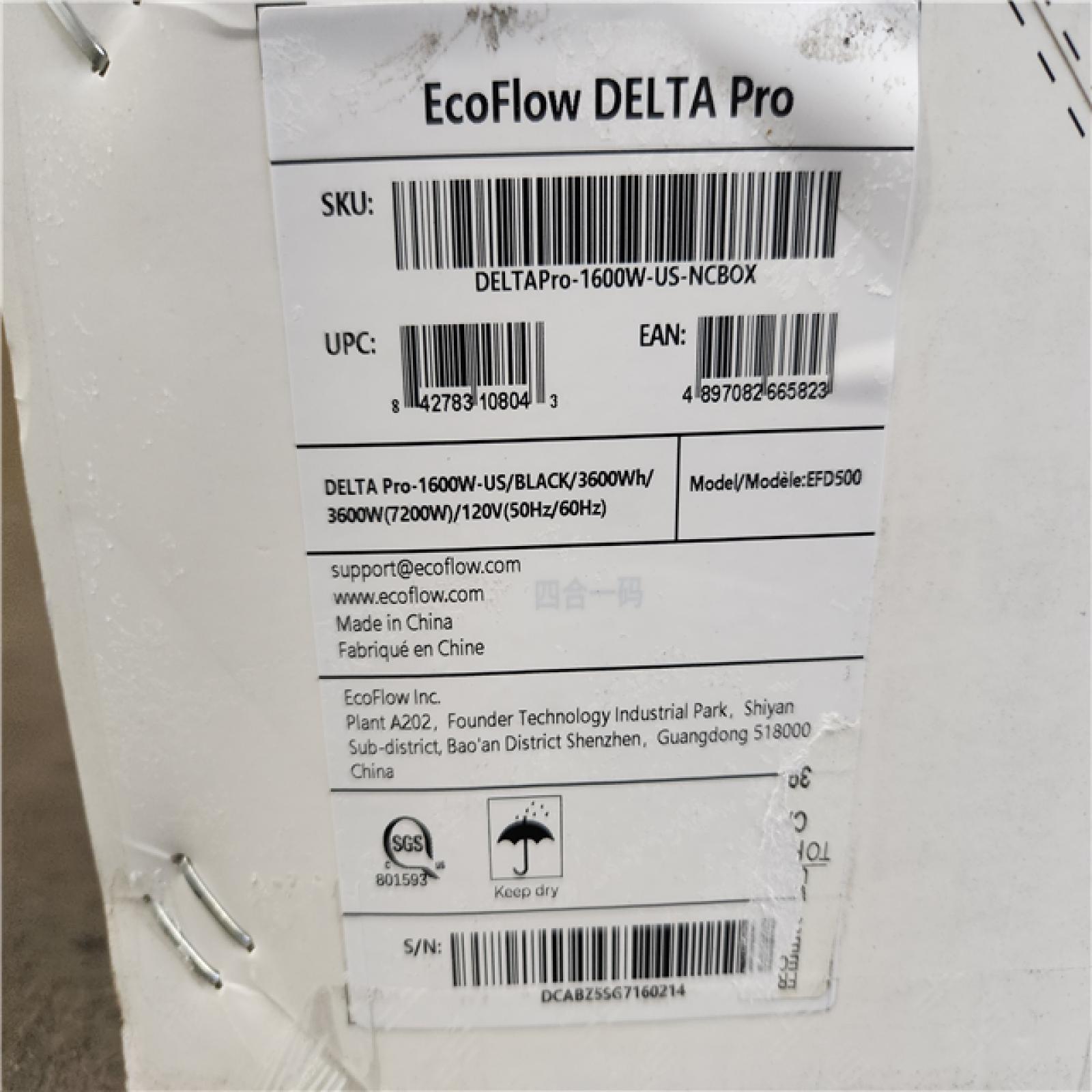 Phoenix Location NEW EcoFlow DELTA Pro Portable Power Station (SEALED)