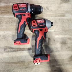 HOUSTON LOCATION - AS-IS Milwaukee 18V Cordless Brushed 2-Tool Drill/Driver and Impact Driver Kit