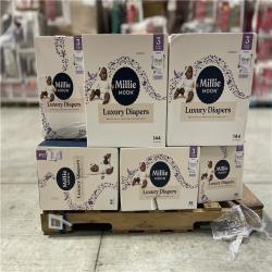 DALLAS LOCATION- Millie Moon Luxury Disposable Diapers - Size 3 PALLET-(20 CASES)