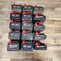 HOUSTON LOCATION - AS-IS MILWAUKEE BATTERY PACK QTY - 15