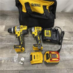 AS-IS DEWALT 20V MAX Cordless Brushless Hammer Drill/Driver 2 Tool Combo Kit
