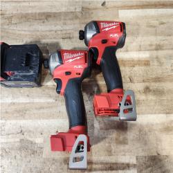 HOUSTON LOCATION - AS - IS Milwaukee 2 Tool Combo Kit W/ (2) Battery & Charger