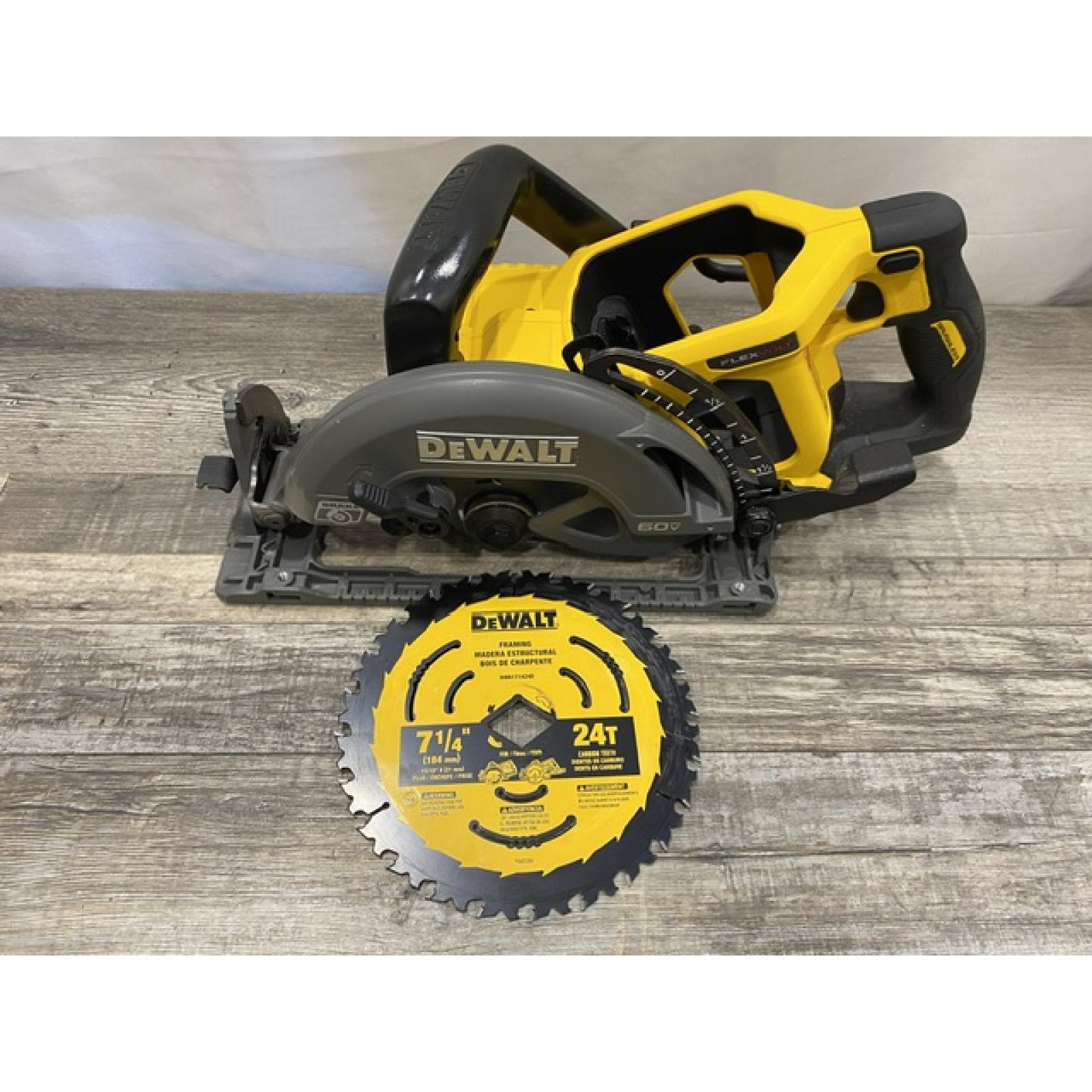 AS-IS DEWALT FLEXVOLT 60V MAX Cordless Brushless 7-1/4 in. Wormdrive Style Circular Saw (Tool Only)