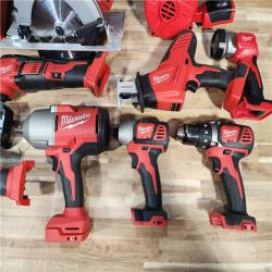 HOUSTON LOCATION - AS-IS MILWAUKEE 9 TOOL COMBO KIT W/ (2) BATTERY & CHARGER