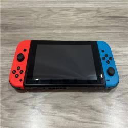 AS-IS Nintendo Switch with Neon Blue and Neon Red Joy-Con