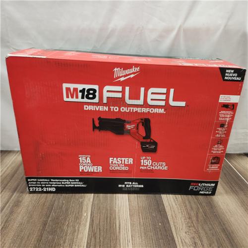 NEW- Milwaukee M18 FUEL 18-Volt Lithium-Ion Brushless Cordless SUPER SAWZALL Orbital Reciprocating Saw Kit w/(1) 12.0 Ah Battery