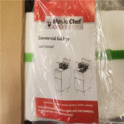 Phoenix NEW Magic Chef 35 Qt. 50lb. Stainless Steel Commercial Gas Fryer - 120 000 BTU (SEALED)