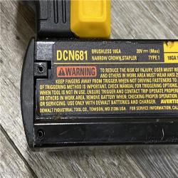 AS-IS DEWALT 20V MAX XR Lithium-Ion Cordless 18-Gauge Narrow Crown Stapler Kit
