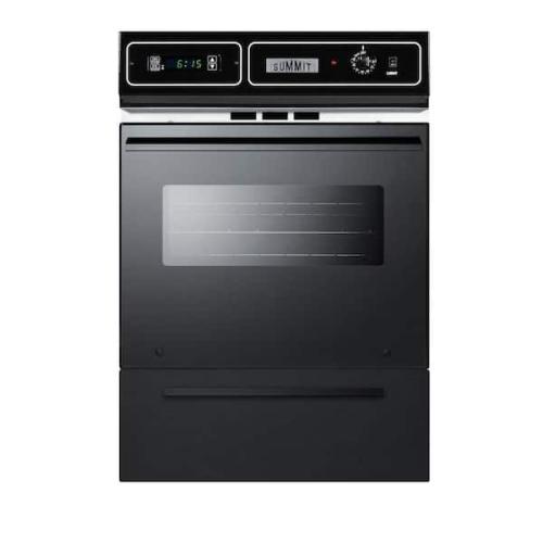 Phoenix NEW Summit Appliance 24 in. Single Gas Wall Oven in Black