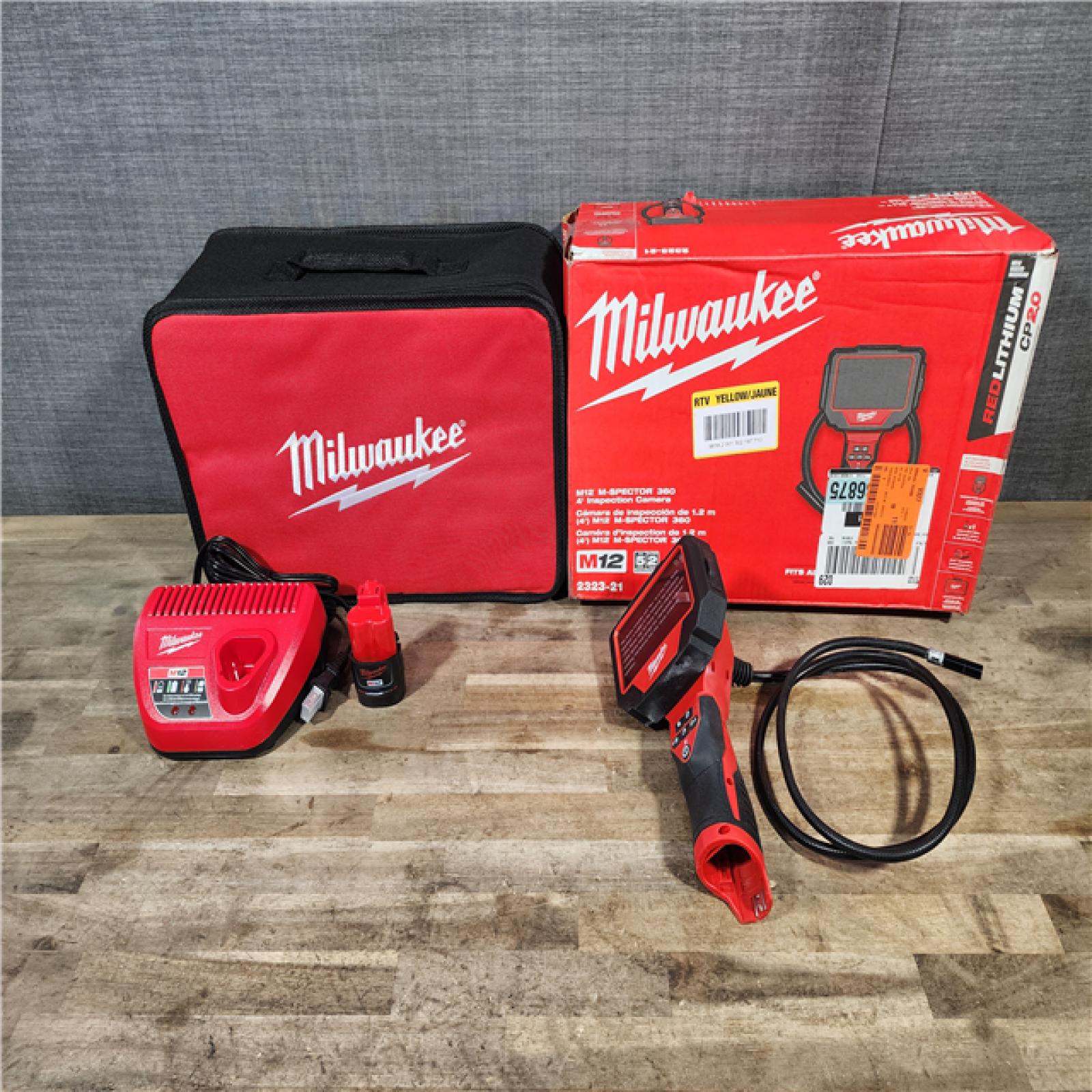 HOUSTON LOCATION - AS-IS MILWAUKEE M12 12V Lithium-Ion Cordless M-SPECTOR 360-Degree 4 Ft. Inspection Camera Kit