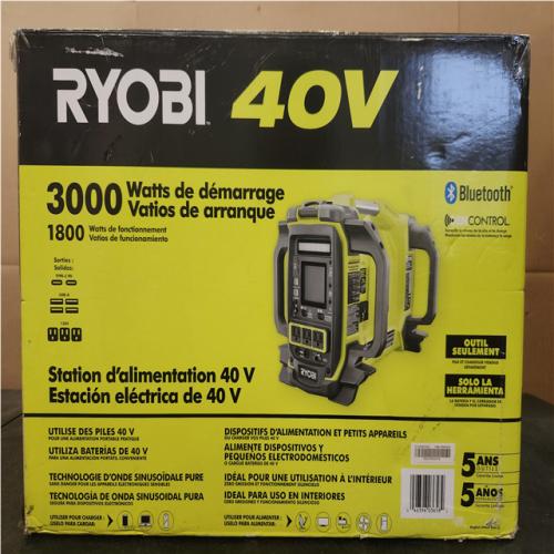 Phoenix NEW RYOBI 40V 1800-Watt Portable Battery Inverter Power Station and 4-Port Charger (Tool Only)