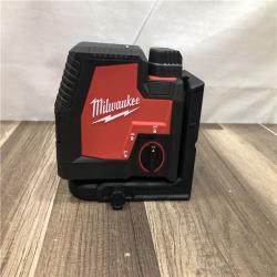 AS-IS Milwaukee 100 ft. REDLITHIUM Lithium-Ion USB Green Rechargeable Cross Line Laser Level with Charger