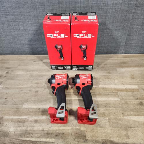 HOUSTON LOCATION - AS-IS (2) Milwaukee 2953-20 18V Lithium-Ion Brushless Cordless 1/4 Hex Impact Driver (Tool-Only)