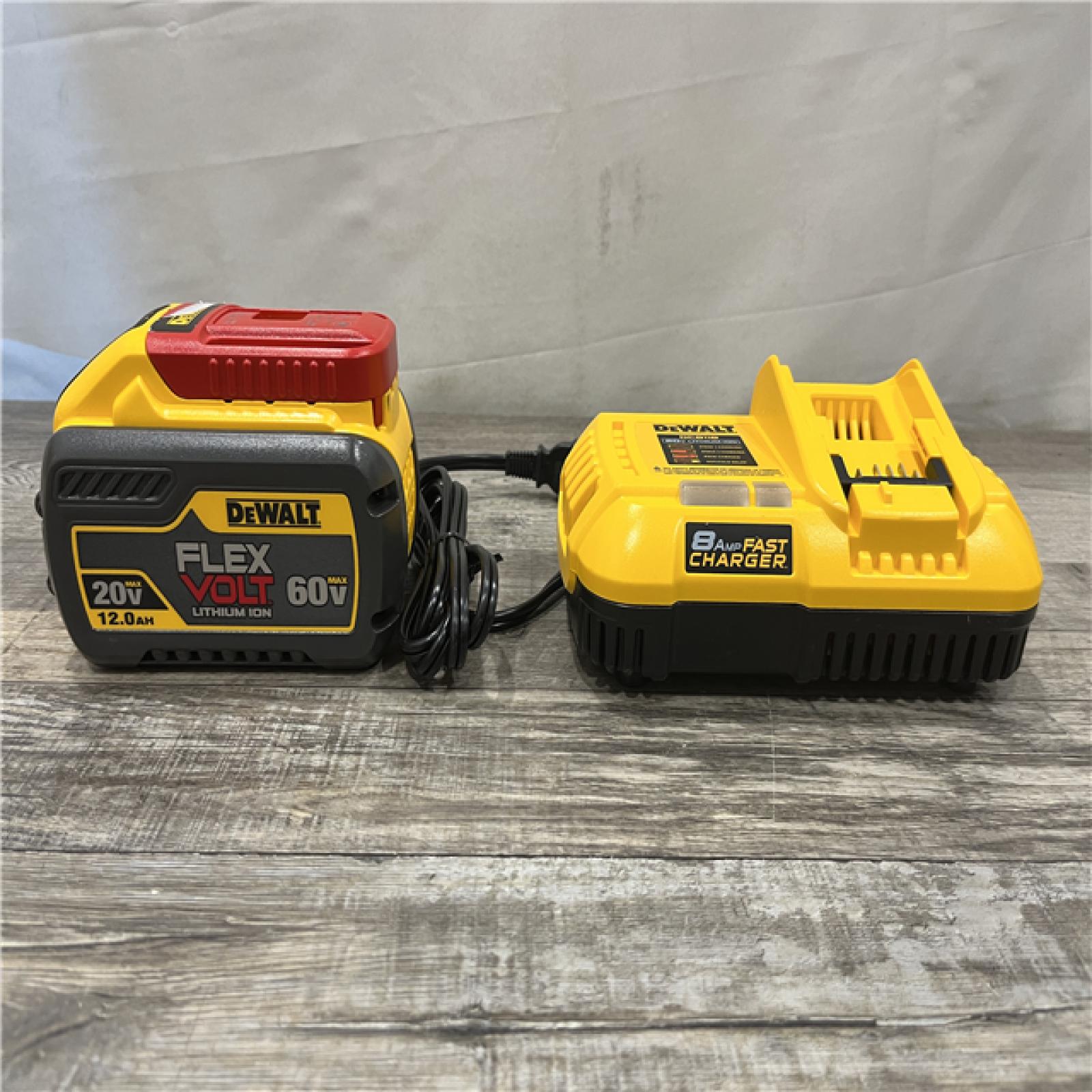 AS-IS DEWALT FLEXVOLT 20V/60V MAX Lithium-Ion 12.0Ah Battery and Fan Cooled Fast Charger