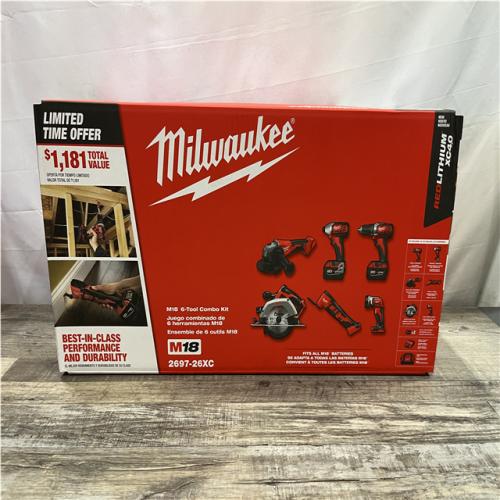 NEW - Milwaukee 18-Volt Lithium-Ion Cordless (6-Tool) Combo Kit