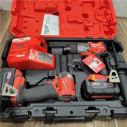 AS-IS Milwaukee M18 FUEL 18V Lithium-Ion Brushless Cordless Hammer Drill and Impact Driver Combo Kit (2-Tool) with 2 Batteries