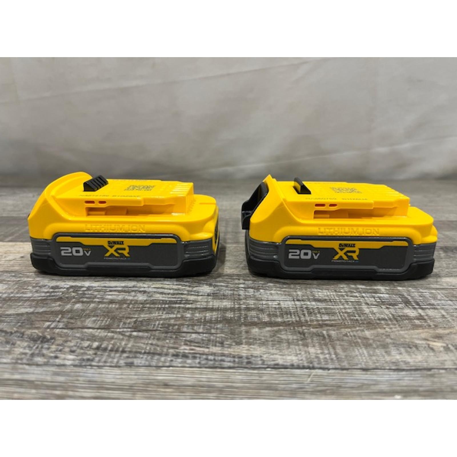 AS-IS DEWALT 20V MAX XR POWERSTACK Lithium-Ion 1.7 Ah Compact Battery (2-Pack)