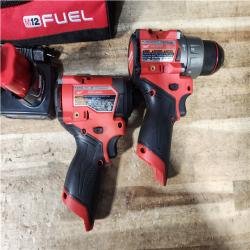 HOUSTON LOCATION - AS - IS Milwaukee FUEL 12-Volt Lithium-Ion Brushless Cordless Hammer Drill and Impact Driver Combo Kit