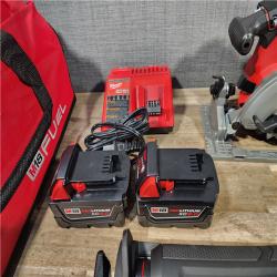HOUSTON LOCATION - AS-IS (APPEARS LIKE NEW) M18 FUEL 18V Lithium-Ion Brushless Cordless 5-Tool Combo Kit with Two 5.0 Ah Batteries  1 Charger 1 Tool Bag