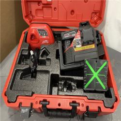 AS-IS - Milwaukee M12 12-Volt Lithium-Ion Cordless Green 250 ft. 3-Plane Laser Level Kit