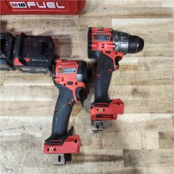 HOUSTON LOCATION - AS - IS Milwaukee FUEL 18V Lithium-Ion Brushless Cordless Hammer Drill and Impact Driver Combo Kit