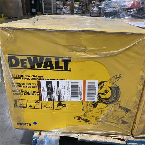Dallas Location - NEW- DEWALT 15 Amp Corded 12 in. Double Bevel Sliding Compound Miter Saw