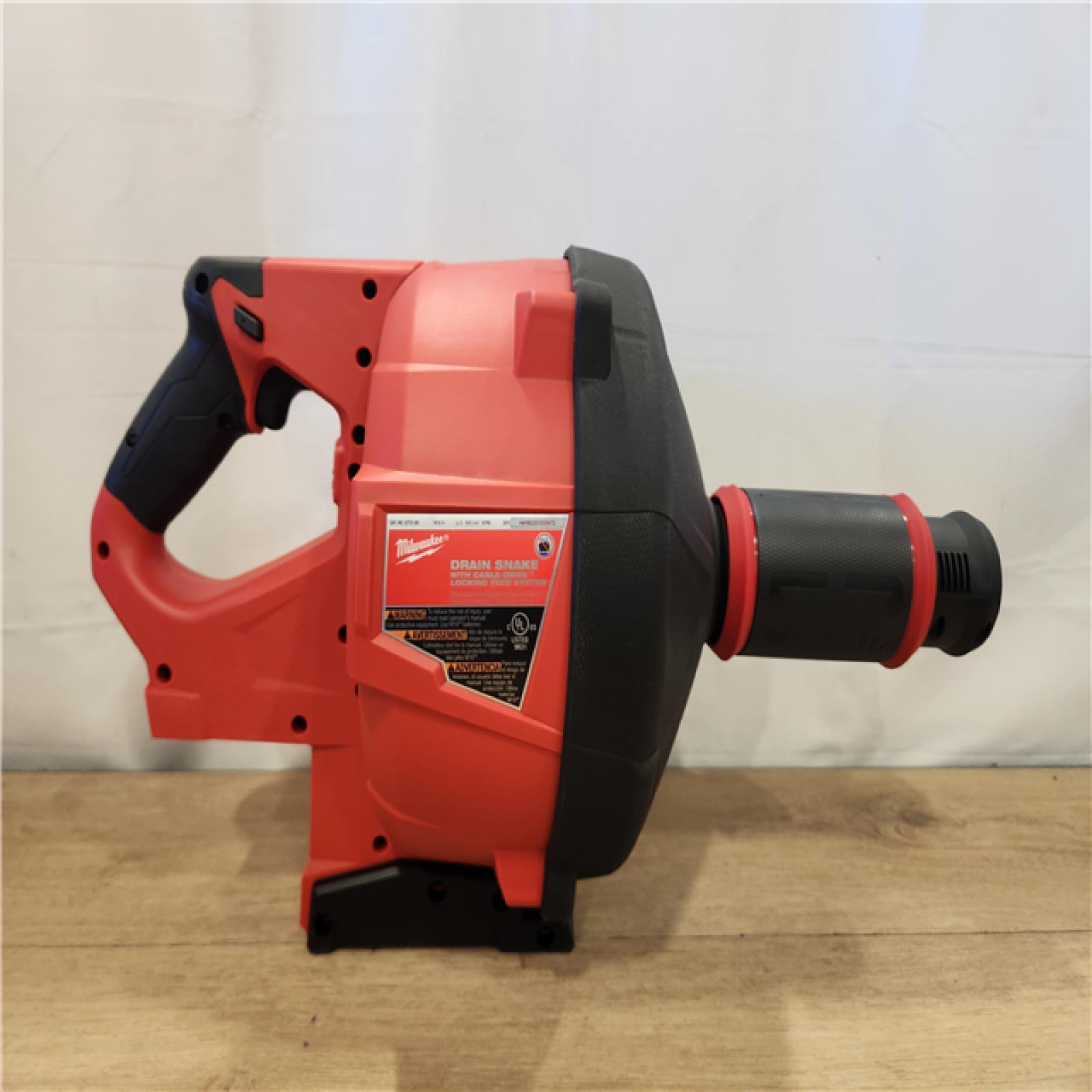 AS-IS- Milwaukee M18 FUEL Drain Snake with CABLE DRIVE Kit