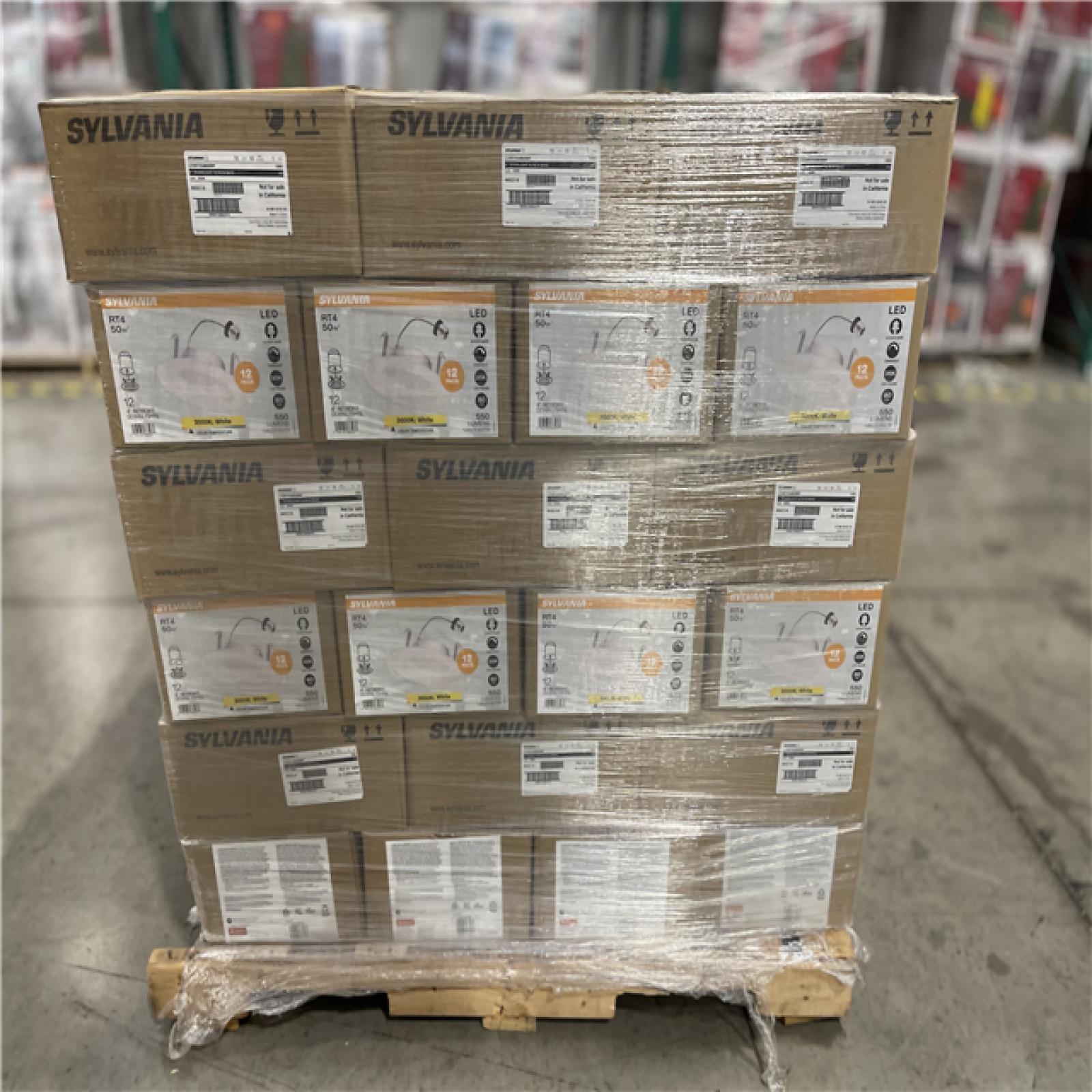 DALLAS LOCATION - NEW Integrated LED 4 in. Retro Fit 3000K 550 Lumen Dimmable Recessed Light (12-Pack) (60 UNITS)