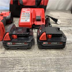 AS-IS Milwaukee 18V Lithium-Ion Brushless Cordless 1/2 in. Compact Hammer Drill/Driver Kit