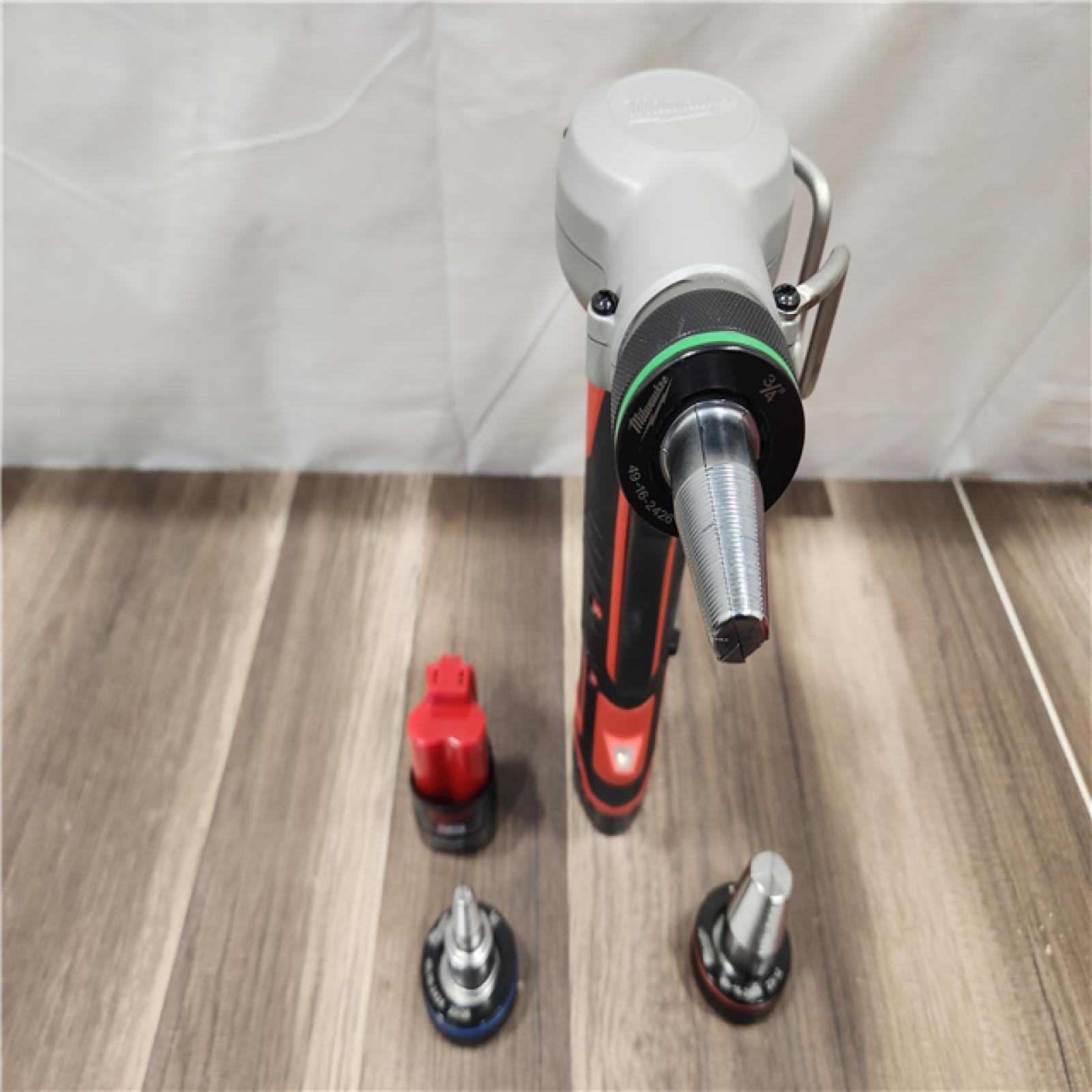 AS-IS- Milwaukee M12 12V Lithium-Ion Cordless PEX Expansion Tool Kit with (2) 1.5 Ah Batteries  (3) Expansion Heads and Hard Case