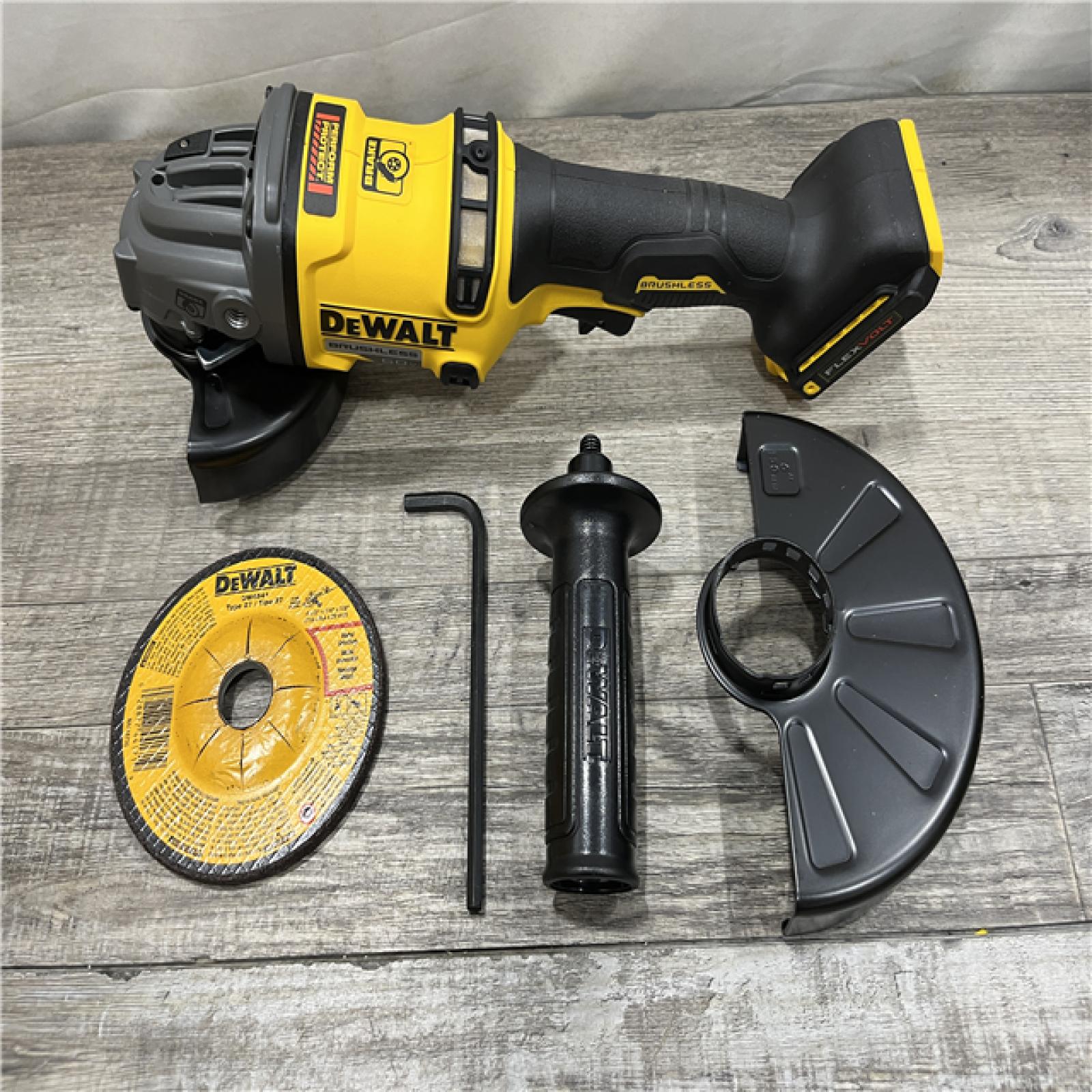AS-IS DEWALT FLEXVOLT 60V MAX Cordless Brushless 4.5 in. to 6 in. Small Angle Grinder with Kickback Brake (Tool Only)