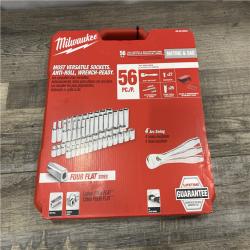 NEW - Milwaukee 3/8 in. Drive SAE/Metric Ratchet and Socket Mechanics Tool Set (56-Piece)