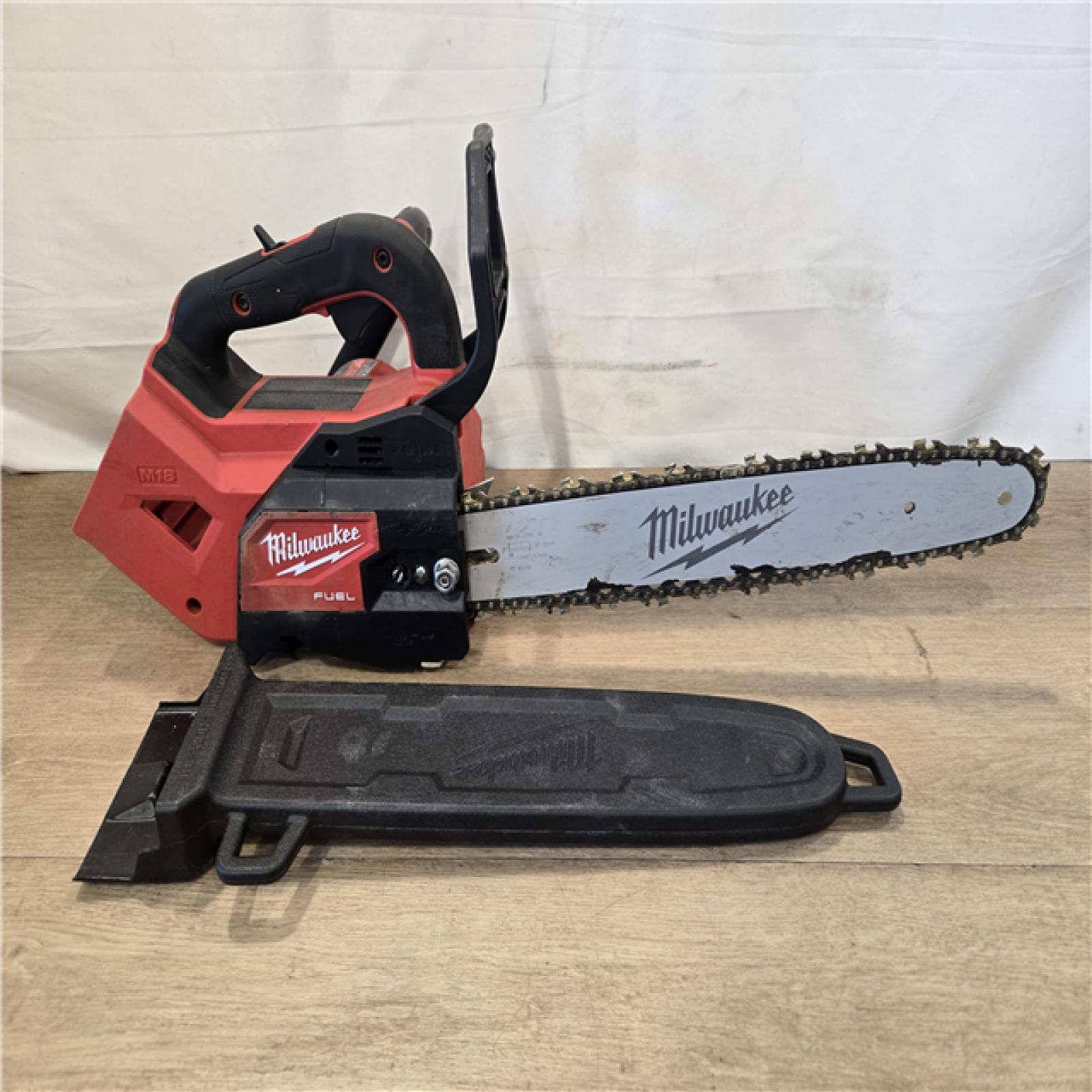 AS-IS Milwaukee FUEL 14 in. 18V Cordless Battery Top Handle Chainsaw (Tool Only)