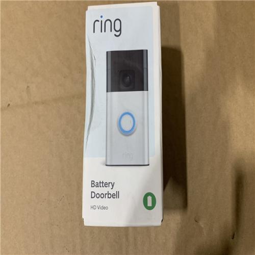 NEW - Ring - Battery Doorbell Smart Wifi Video Doorbell - Battery-Powered with Head-to-Toe Video  Live View  and Two-Way Talk - Satin Nickel