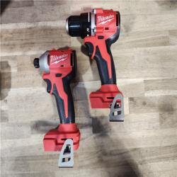 HOUSTON LOCATION - AS-IS (APPEARS LIKE NEW) Milwaukee M18 18V Lithium-Ion Brushless Cordless Compact Drill/Impact Combo Kit (2-Tool) W/(2) 2.0 Ah Batteries, Charger & Bag
