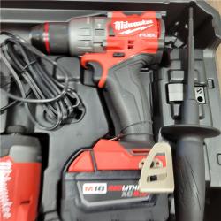 AS-IS MILWAUKEE   M18 FUEL 18V Lithium-Ion Brushless Cordless Hammer Drill and Impact Driver Combo Kit (2-Tool) with 2 Batteries