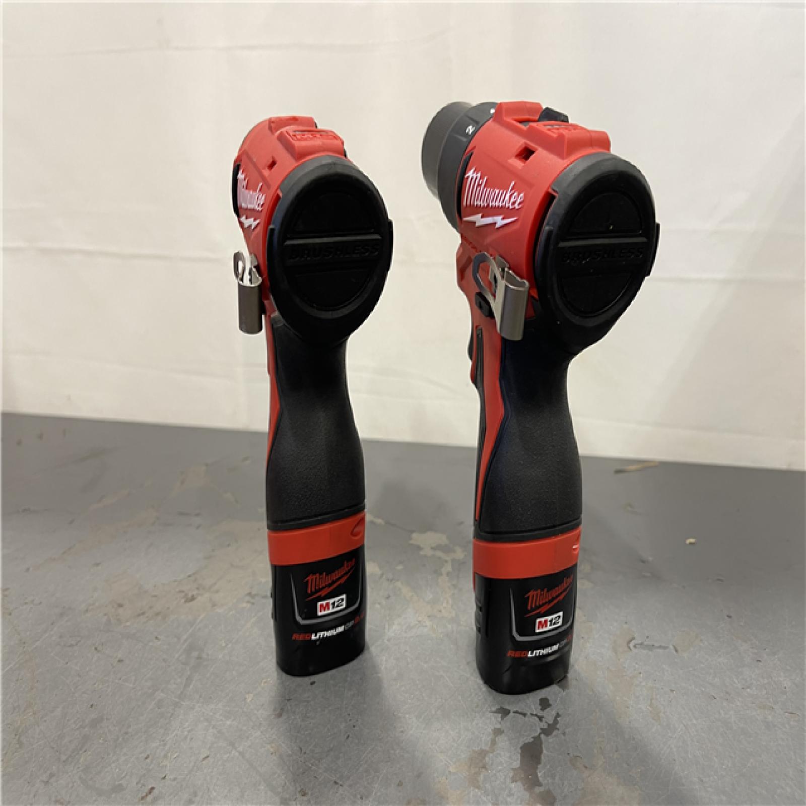 AS-IS - Milwaukee M12 12-Volt Lithium-Ion Brushless Cordless Subcompact Drill and Impact Driver Combo Kit