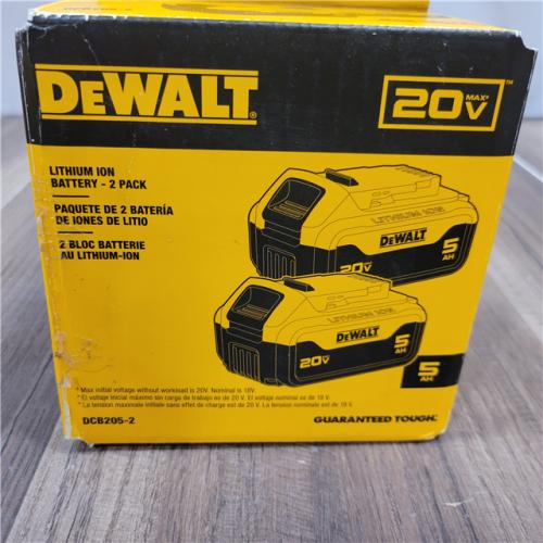 AS-IS DEWALT 20V MAX XR Premium Lithium-Ion 5.0Ah Battery Pack (2 Pack)