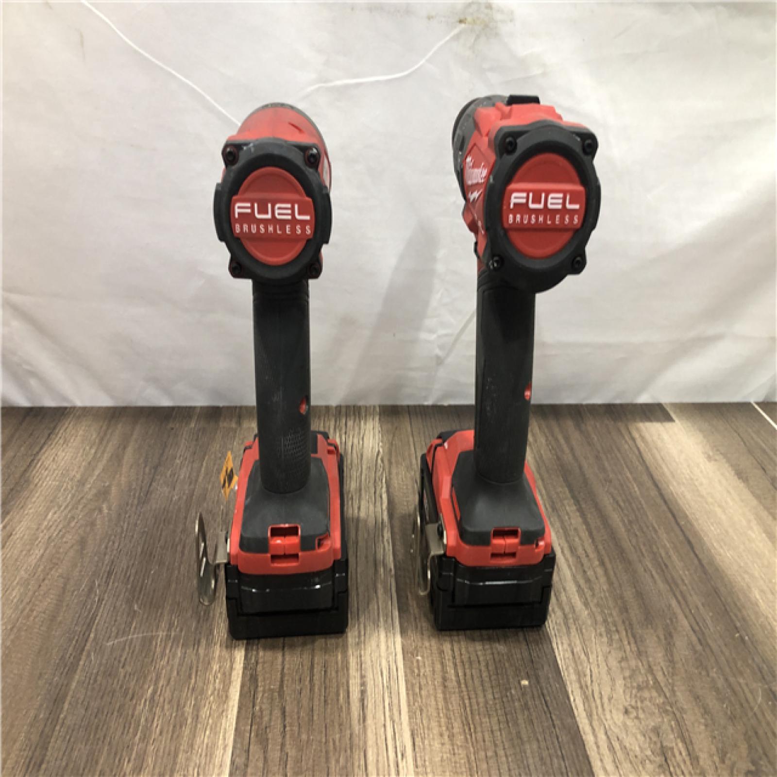 AS-IS Milwaukee FUEL 18V Lithium-Ion Brushless Cordless Hammer Drill and Impact Driver Combo Kit